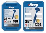 Vis en acier anti corrosion Blue-Kote 38 mm, filetage grossier, tte Maxi-Loc KREG