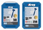 Vis en acier anti corrosion Blue-Kote 51 mm, filetage grossier, tte Maxi-Loc KREG