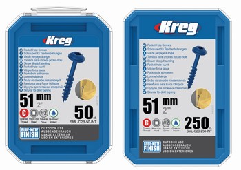 Vis en acier anti corrosion Blue-Kote 51 mm, filetage grossier, tte Maxi-Loc