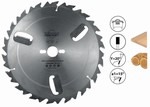 Lame circulaire carbure avec racleurs  pour dbit bois Leman