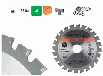 Lame scie circulaire carbure 125 mm multifonction pour meuleuse