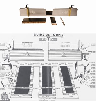 Guide de toupie 600 mm avec barrette aluminium