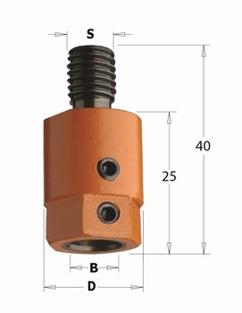 Adaptateur de perçage CN pour mèche – Queue M10 degrés CMT Orange Tools