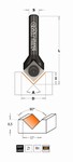 Fraise à rainure en V plaquettes réversibles carbures CMT Orange tools