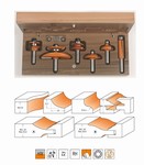 Coffret de 6 fraises plate-bande - carbure CMT Orange tools