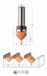 Fraise à rainurer en V 90 degrés - carbure - roulement CMT Orange tools