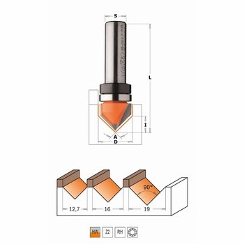 Fraiseuse GENERIQUE CMT Orange Tools 711,130,11B Fraise droite hm-s 13 x 6  d rodam avec 20.