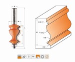 Fraise pour corniches à 2 coupes convexe  - carbure - roulement CMT Orange tools