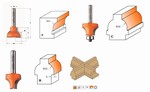 Fraise pour lambris de bois - carbure CMT Orange tools