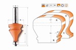 Fraise pour volets à rouleaux - Profil B - carbure - roulement CMT Orange tools