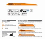 Lame scie sabre 300 mm – sauvetage, démolition CMT Orange Tools