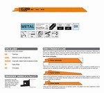 Lame scie sabre 300 mm – tôle moyenne et épaisse, tuyau et profil mince CMT Orange Tools