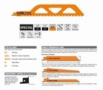 Lame scie sabre 305 mm – brique taille moyenne CMT Orange Tools