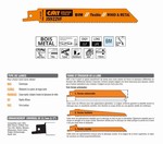 Lame scie sabre 150 mm – clous, tôle, alu, fibre de verre, époxy CMT Orange Tools