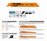 Lame scie sabre 150 mm – tôle moyenne et épaisse CMT Orange Tools