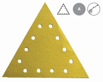 Triangle delta papier corindon 290x290 mm 12 trous pour mur et plafond