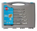 Coffret 6 mches  mortaiser hlicodale avec brise copeaux 6  13 mm Leman