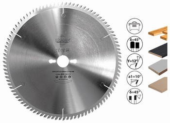 Lame scie circulaire carbure pour scie  format  pour parquet, HPL, mlamin, stratifi, MDF-HDF