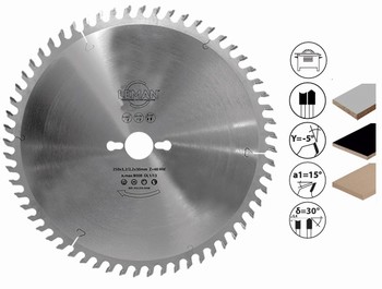 Lame scie circulaire carbure pour scie  format  pour mlamin, stratifi, MDF-HDF