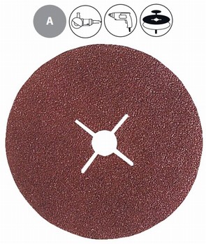 Disque fibre corindon 115 mm avec trou central - pour multi-matriaux