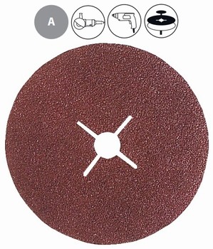 Disque fibre corindon 180 mm avec trou central - pour multi-matriaux