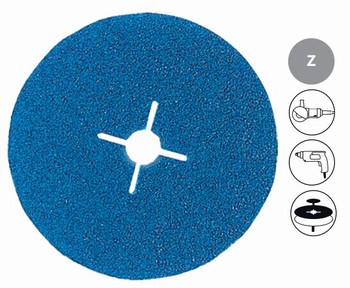 Disque fibre zirconium 125 mm  Pour mtal