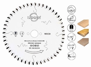 Lame circulaire carbure pour scie portative et onglet  pour bois, bois latt, contreplaqu