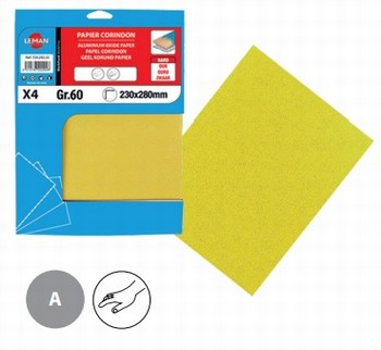 Feuille papier corindon 230x280 mm  Pour pltre