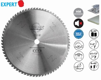 Lame scie circulaire carbure silencieuse  pour panneaux sandwich, mtaux  Expert