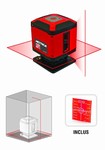Niveau automatique laser rouge 360° - 1 vertical – 20 m Metrica
